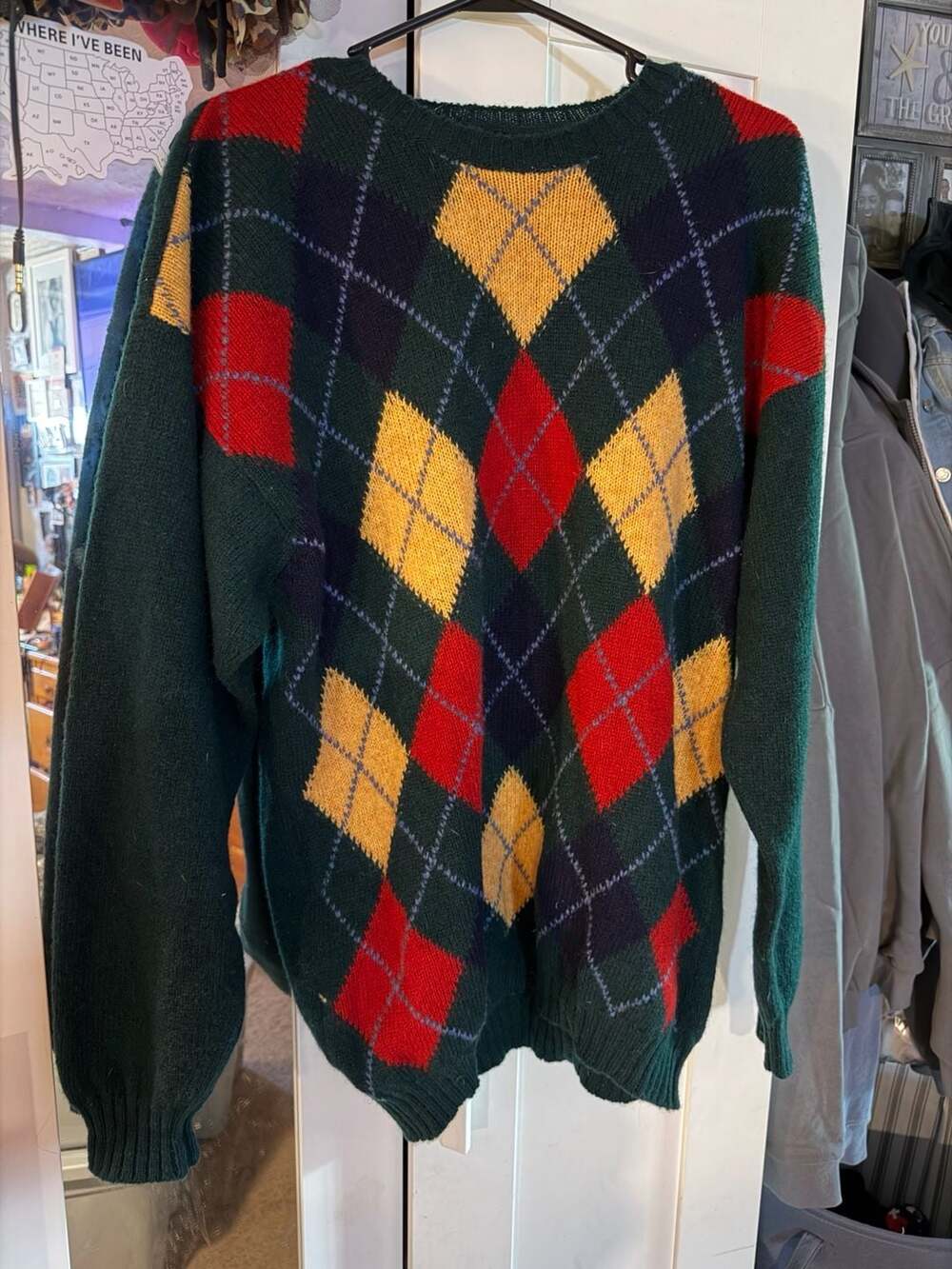 The Scotch House Vintage Shetland 100% Pure New Wool Argyle Sweater
